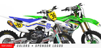 DeCal Works Semi-Custom dirt bike graphics available for all makes and models