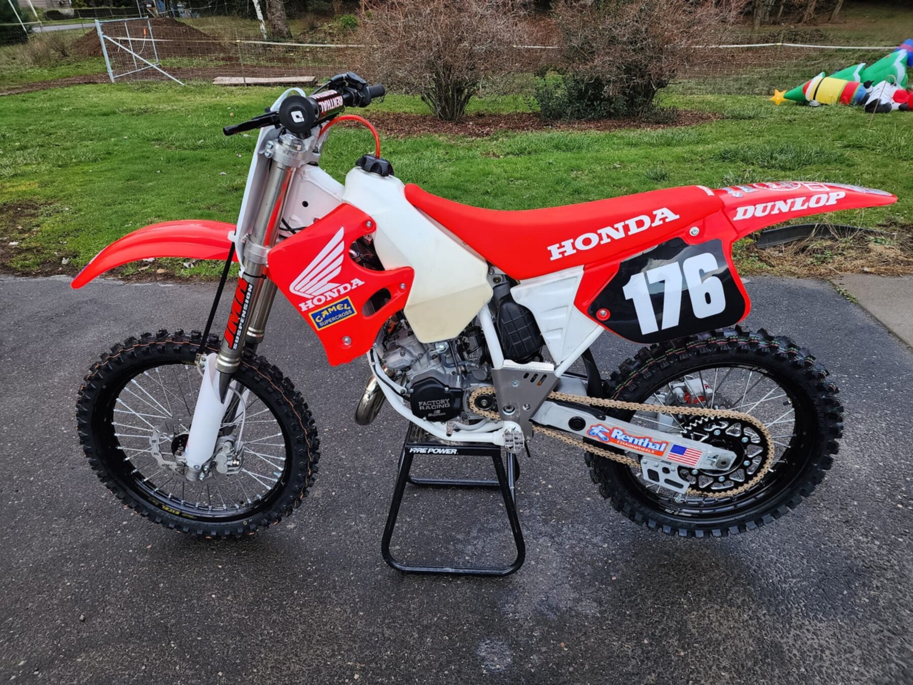 1993 Honda CR125 (2 Stroke) Number Plate Graphics Kit EZ Series number 176