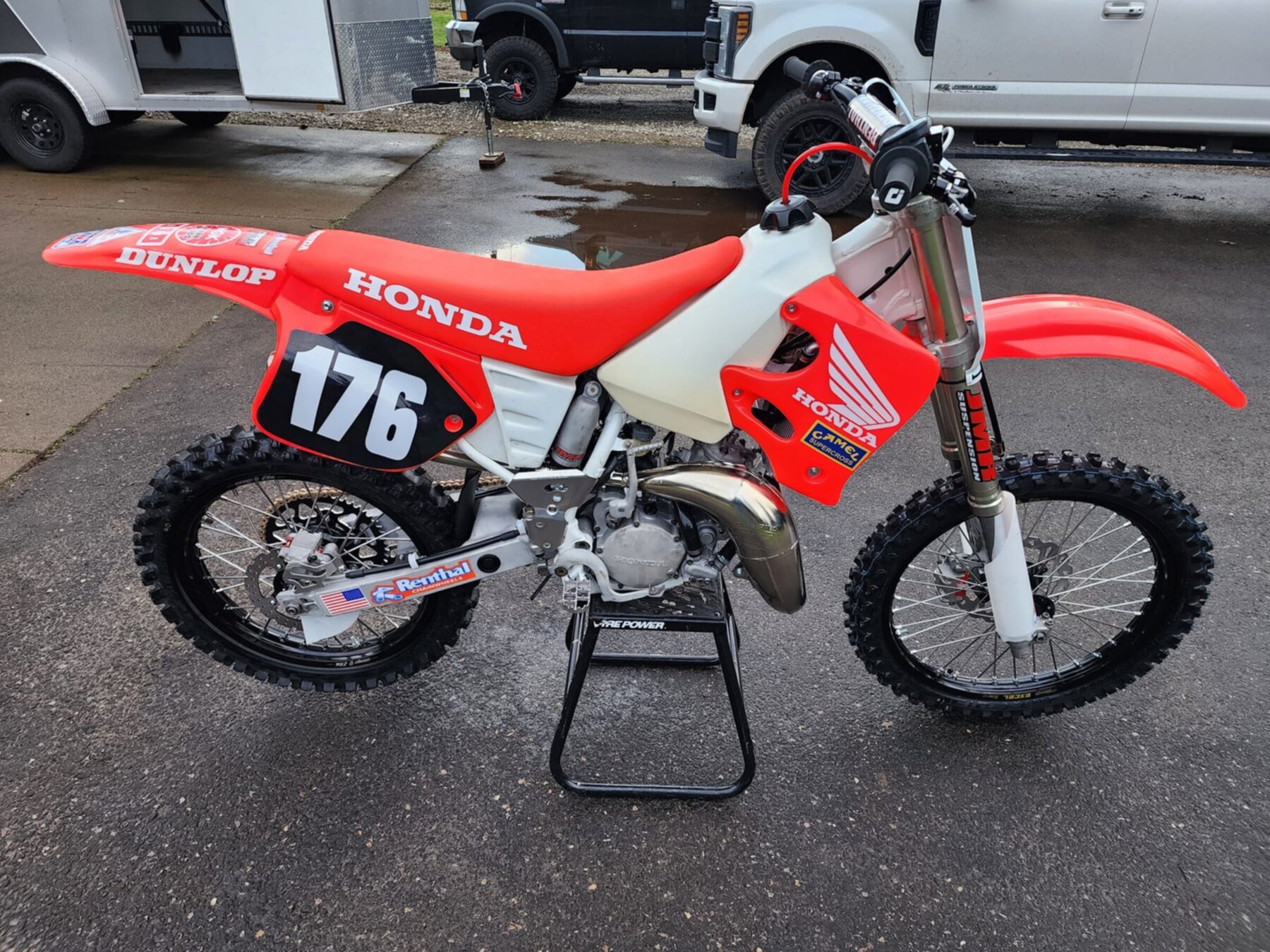 1993 Honda CR125 (2 Stroke) Number Plate Graphics Kit EZ Series number 176