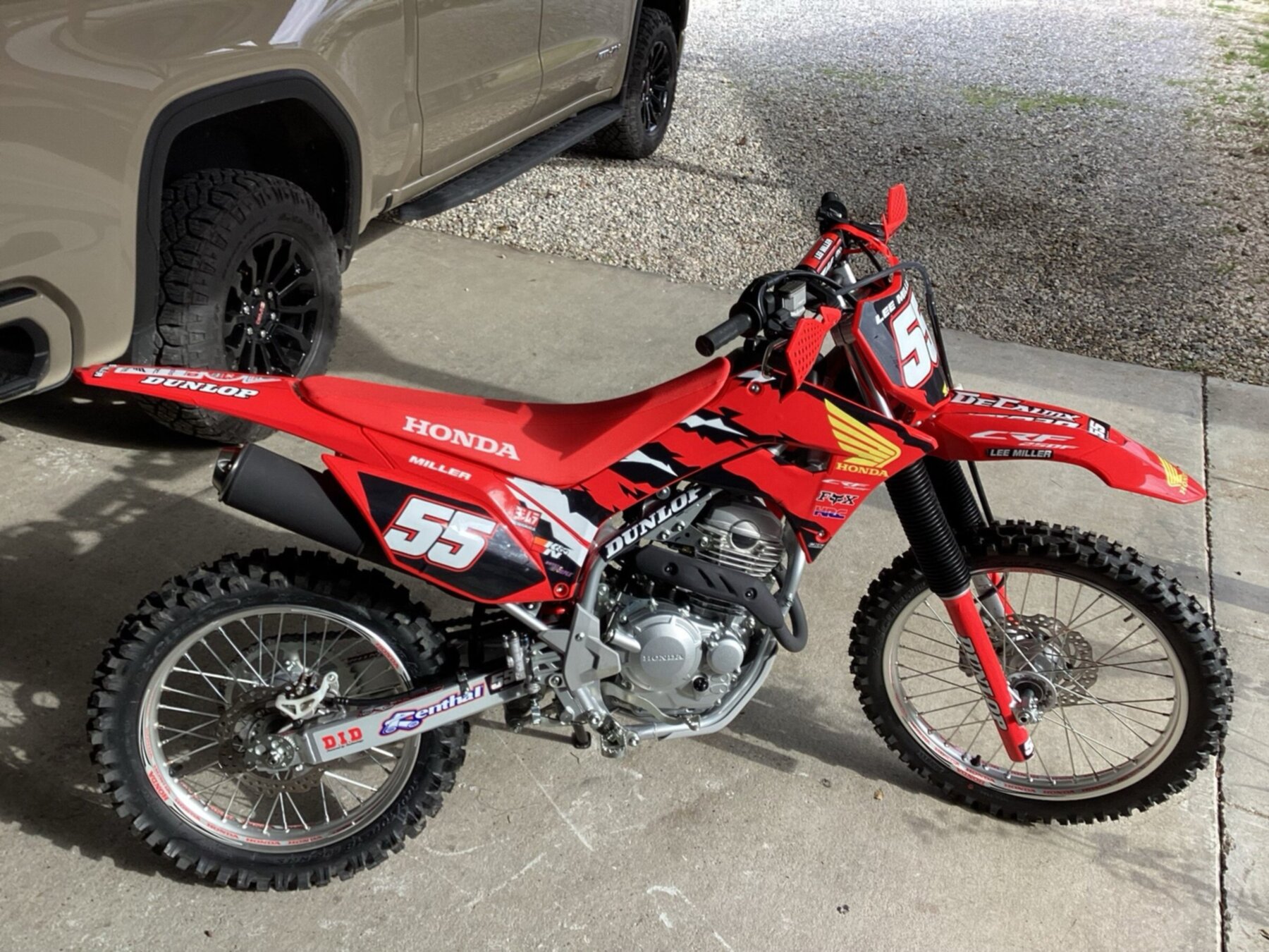 2025 Honda CRF250F (Offroad/Trail) Ready Made Complete Graphics Kit Collect Design number 55