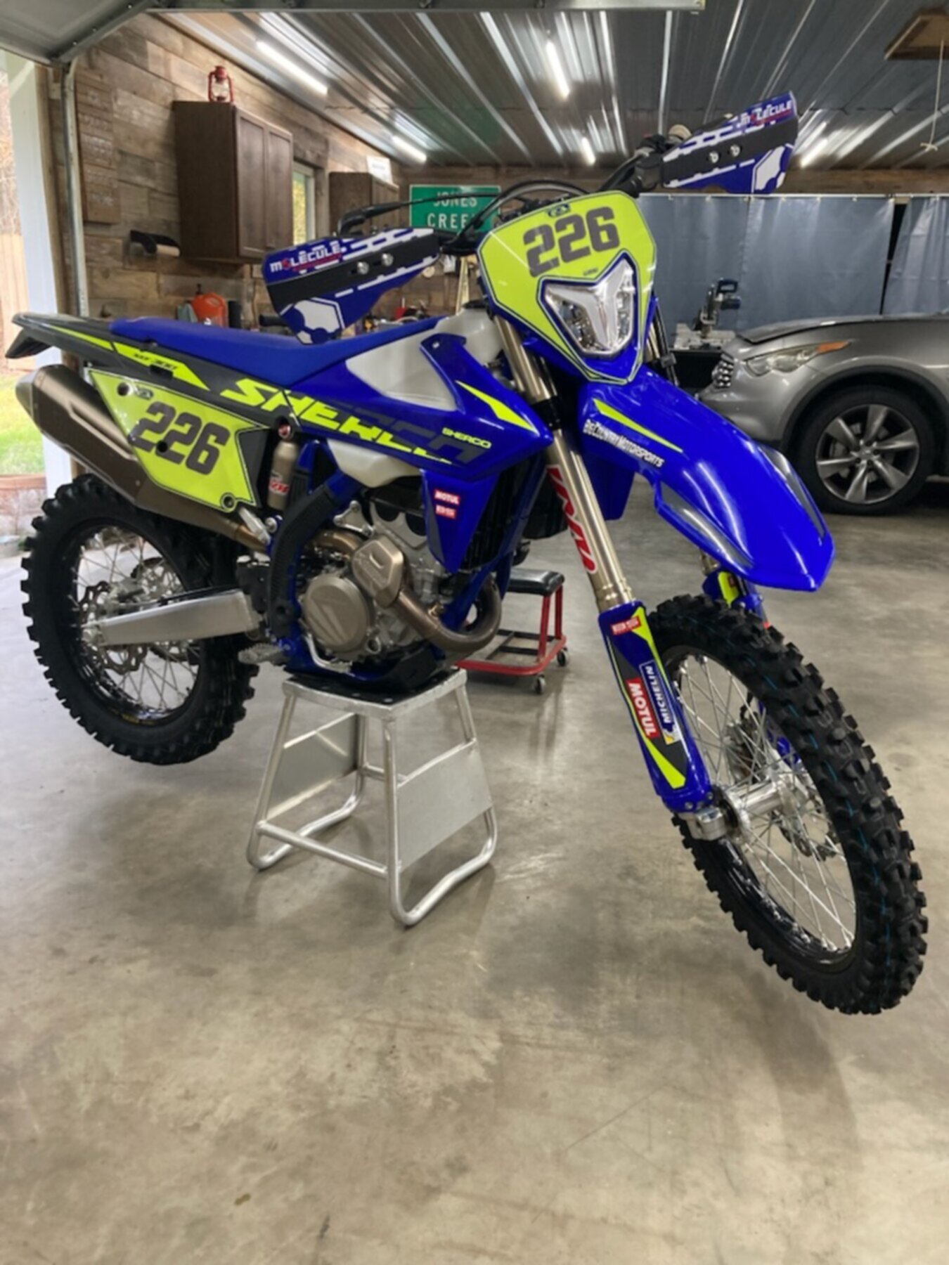 2025 Sherco 300 SEF FACTORY Number Plate Graphics Kit Bold Series number 226