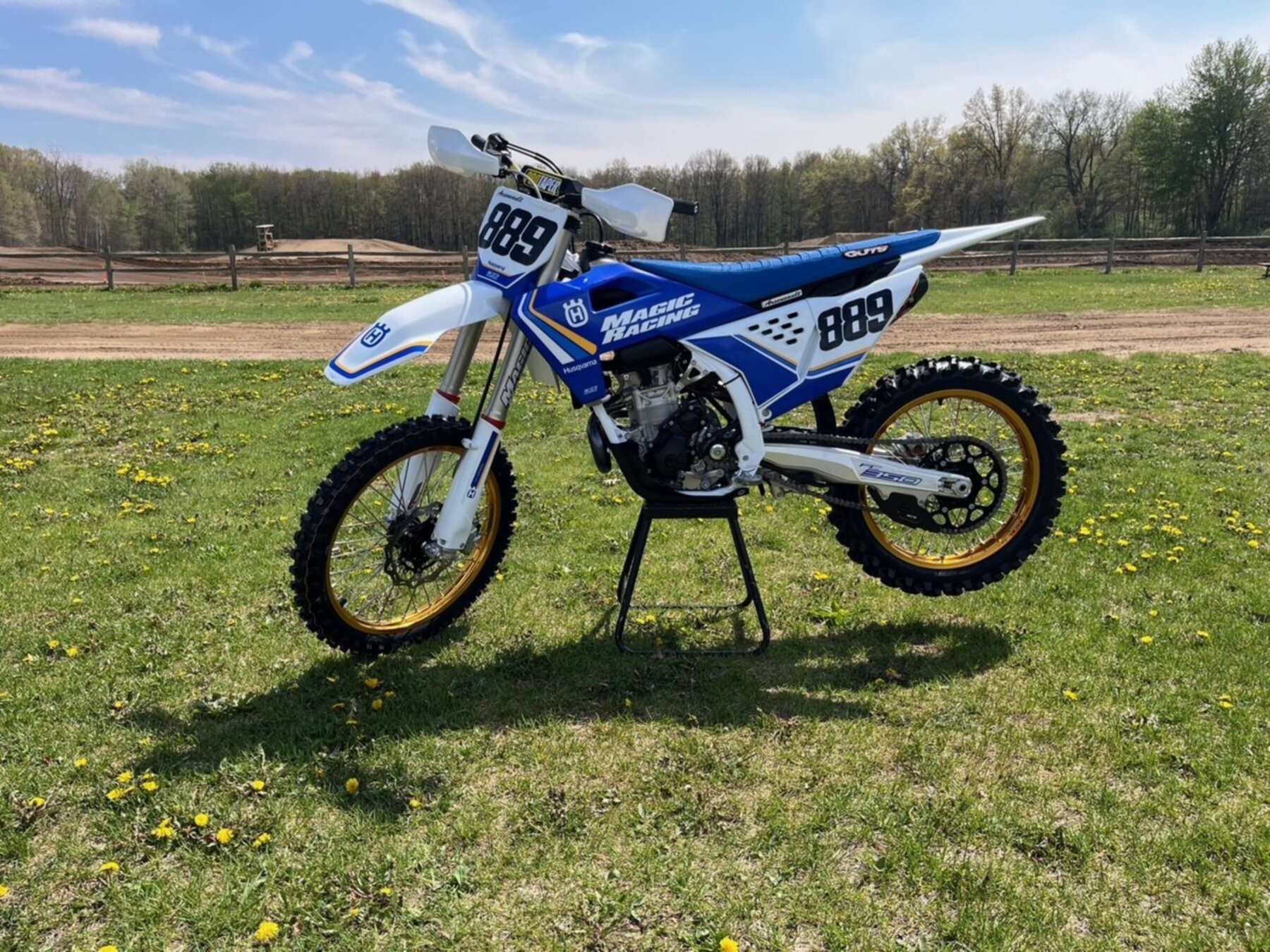 2025 Husqvarna FC350 Heritage Number Plate Graphics Kit Custom Design number 889