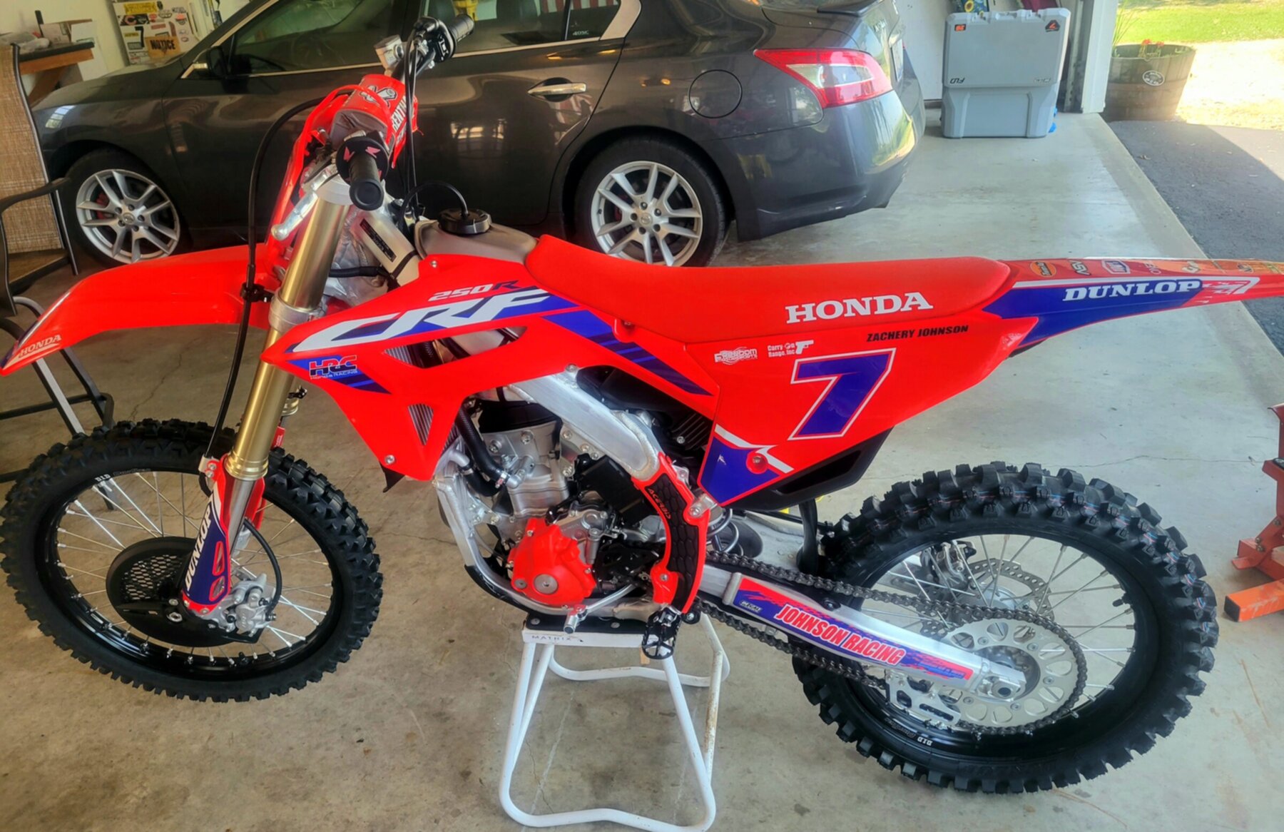 2023 Honda CRF250R Number Plate Graphics Kit T-18 Series number 7