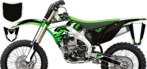 Semi Custom Full Graphics Kit Kawasaki KX250F 2009 T-6 Series
