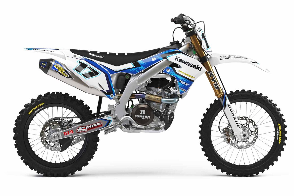 Kawasaki KX250F Black/Green T-17 Number Plate Graphics Kit