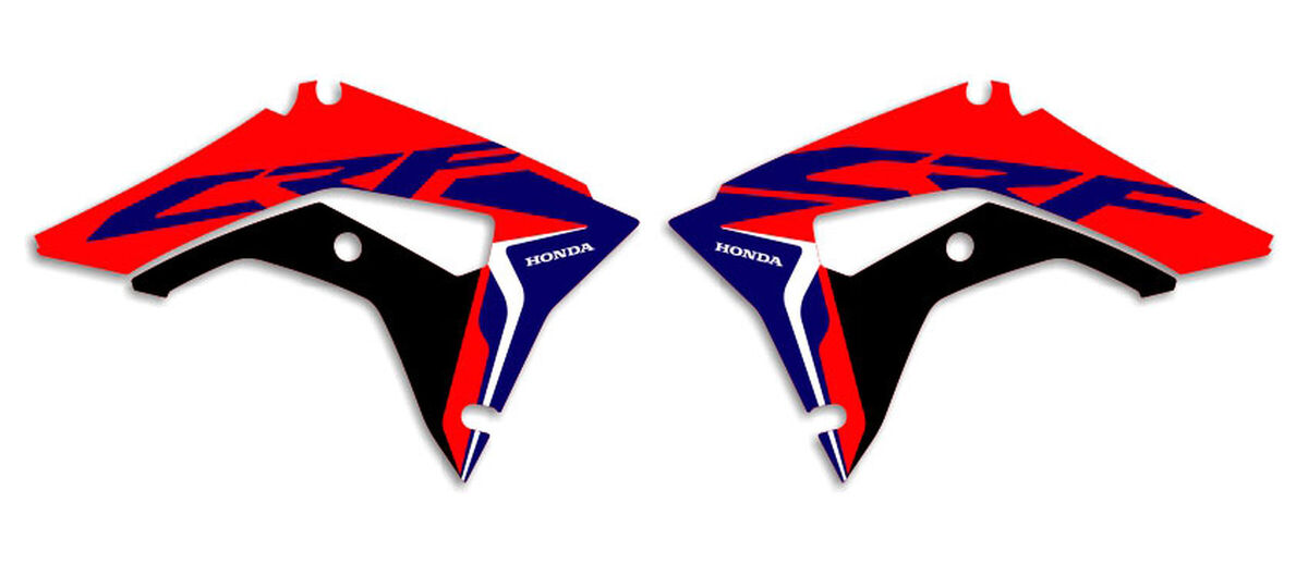 Honda CR125 Red/Navy Factory 18 Semi Custom Complete Graphics Kit