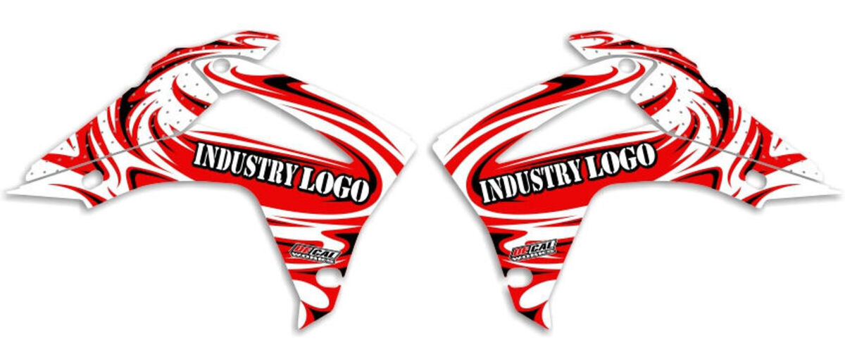 Honda CRF450 White/Red T7 Semi Custom Complete Graphics Kit