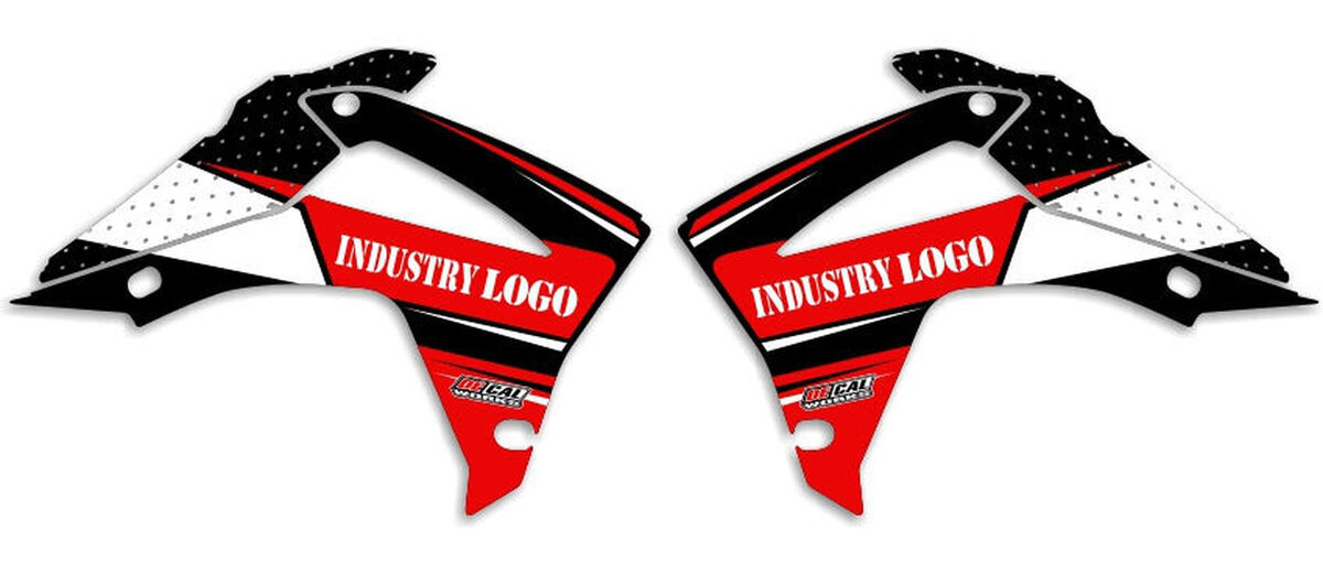 Honda CRF450 Black/Red T1 Semi Custom Complete Graphics Kit