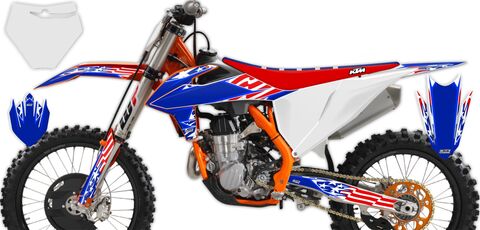 Semi Custom Full Graphics Kit KTM SXF450 2019 Stars and Stripes Series