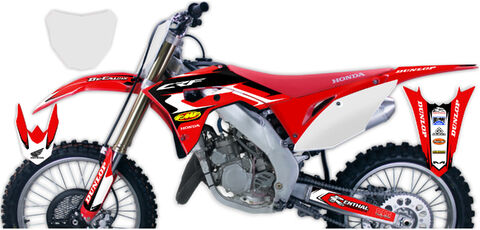 Ready Made Full Graphics Kit 2002 Honda CR125 (2 Stroke) [Polisport Restyled Plastic Kit] T-4 Series
