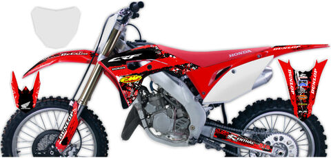 Ready Made Full Graphics Kit 2002 Honda CR125 (2 Stroke) [Polisport Restyled Plastic Kit] T-5 Series