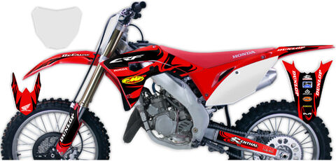 Ready Made Full Graphics Kit 2002 Honda CR125 (2 Stroke) [Polisport Restyled Plastic Kit] T-7 Series