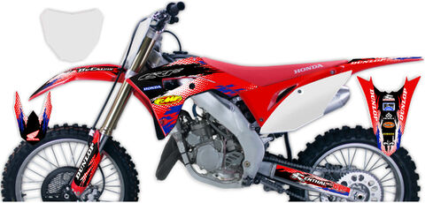 Ready Made Full Graphics Kit 2002 Honda CR125 (2 Stroke) [Polisport Restyled Plastic Kit] T-8 Series