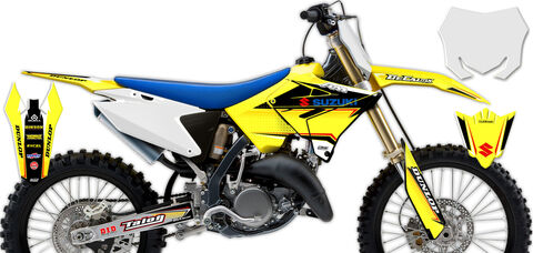 Ready Made Full Graphics Kit 2001 Suzuki RM125 (2 Stroke) [Polisport Restyled Plastic Kit] T-12 Series