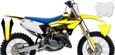 Semi Custom Full Graphics Kit 2001 Suzuki RM125 (2 Stroke) [Polisport Restyled Plastic Kit] T-16 Series