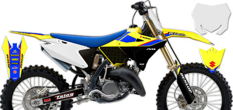Ready Made Full Graphics Kit 2001 Suzuki RM125 (2 Stroke) [Polisport Restyled Plastic Kit] Suzuki OEM Race