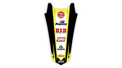 Rear Fender decal for Kawasaki KX dirt bike