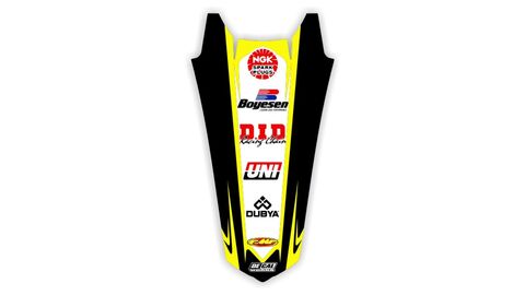 Rear Fender decal for Kawasaki KX dirt bike