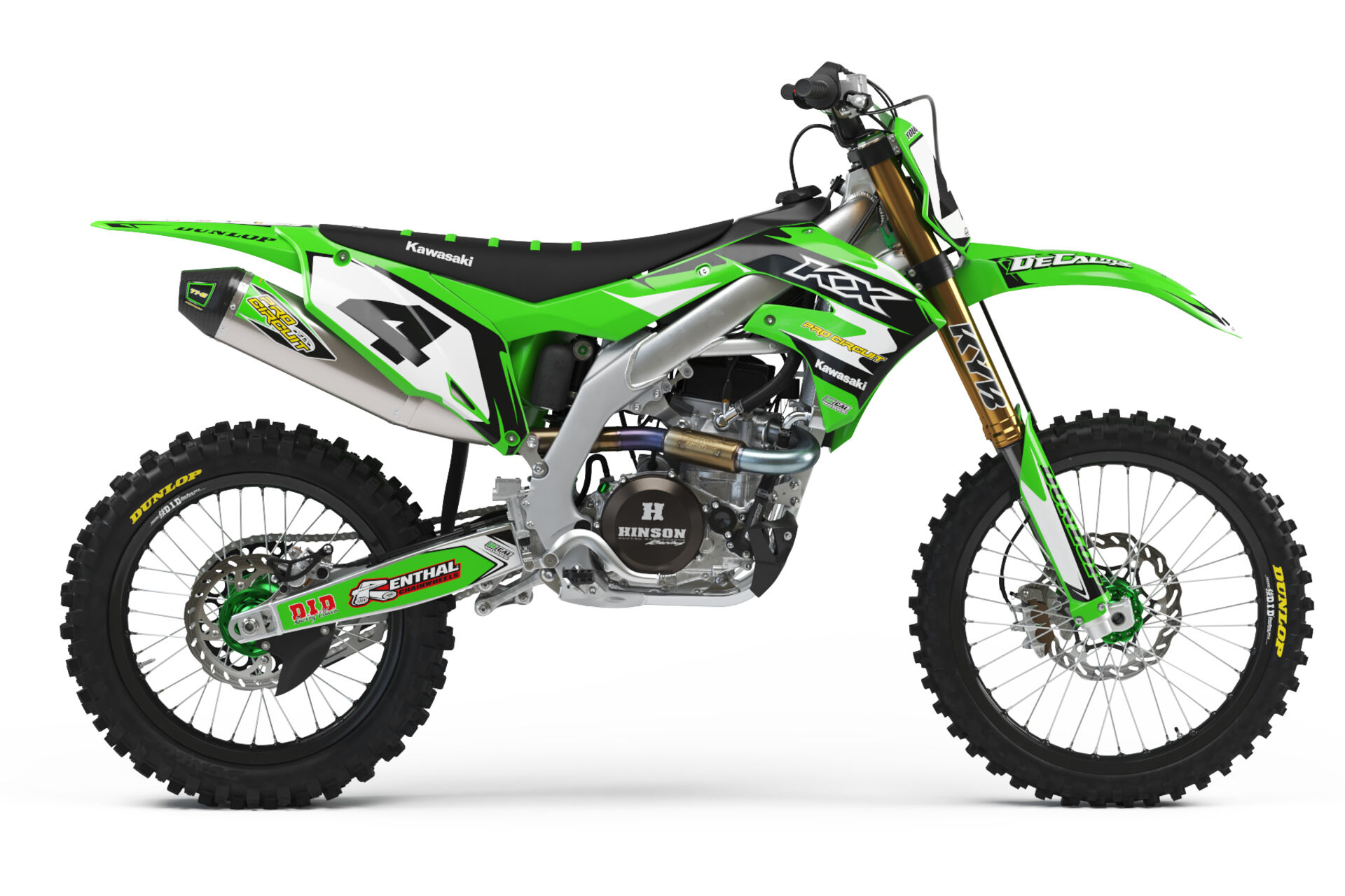 Number Plate Graphics Kit (with Airbox) Kawasaki KX450F 2019 T-4 Series