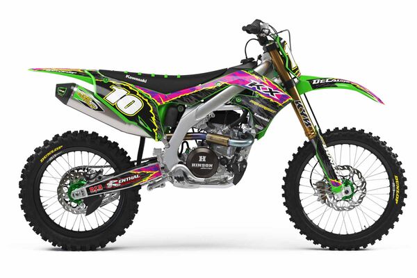 Number Plate Graphics Kit (with Airbox) Kawasaki KX450F 2019 T-10 Series