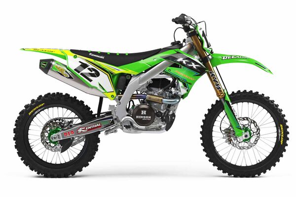 Number Plate Graphics Kit (with Airbox) Kawasaki KX450F 2019 T-12 Series