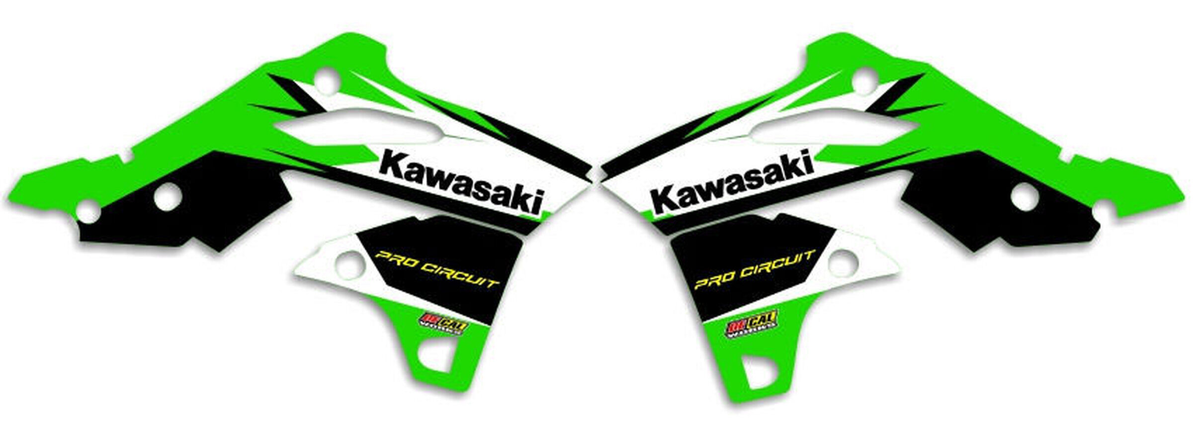 Kawasaki KX85 Green/Black T-3 Number Plate Graphics Kit with Airbox