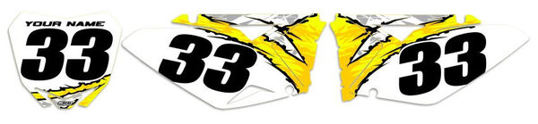 Number Plate Graphics Kit with Airbox Suzuki RM85 (2 Stroke) 2002 T-10 Series