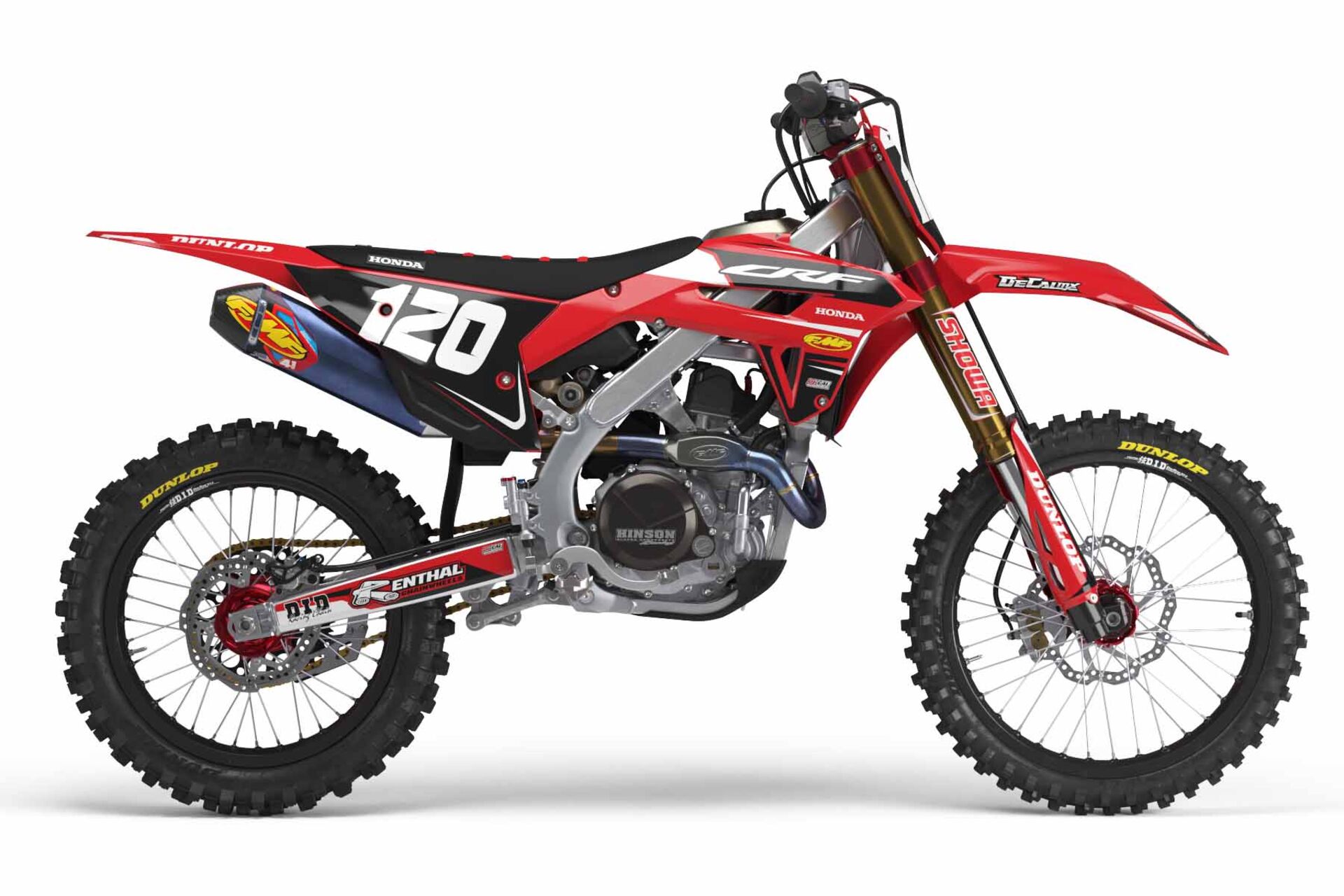 Number Plate Graphics Kit with Airbox Honda CRF450R 2004 T-1 Series