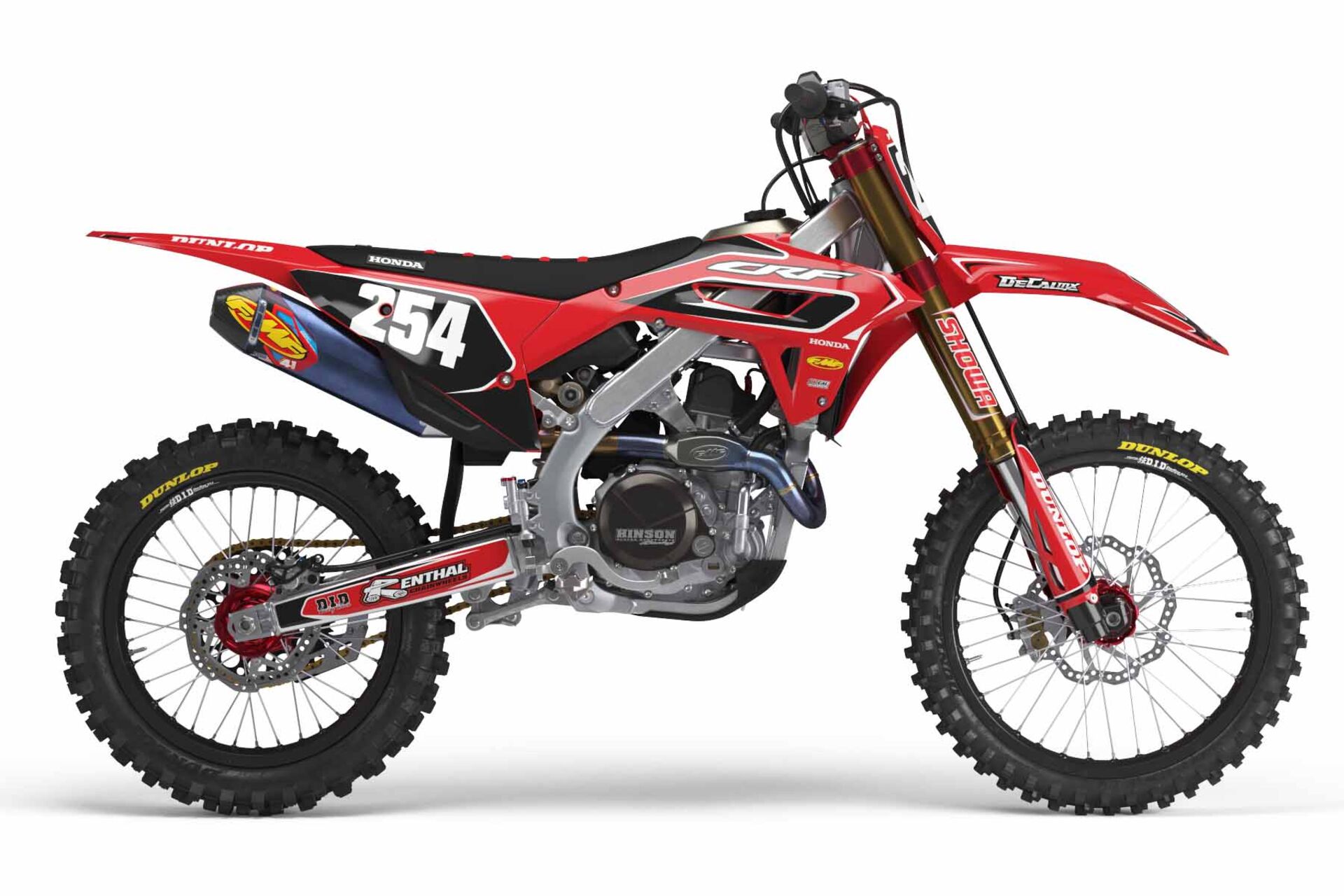 Number Plate Graphics Kit with Airbox Honda CRF450R 2013 T-2 Series