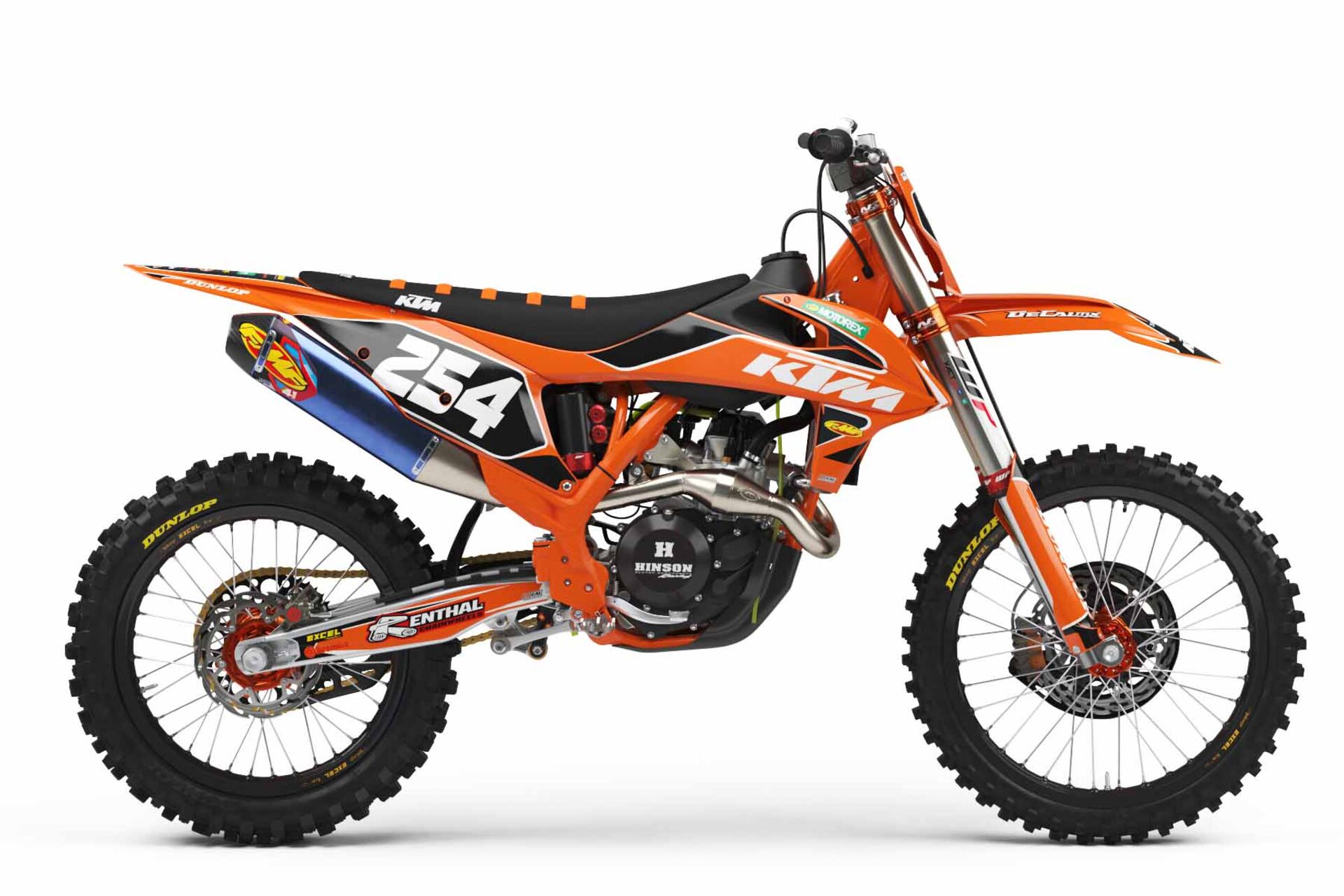 Number Plate Graphics Kit with Airbox KTM SXF450 2013 T-2 Series