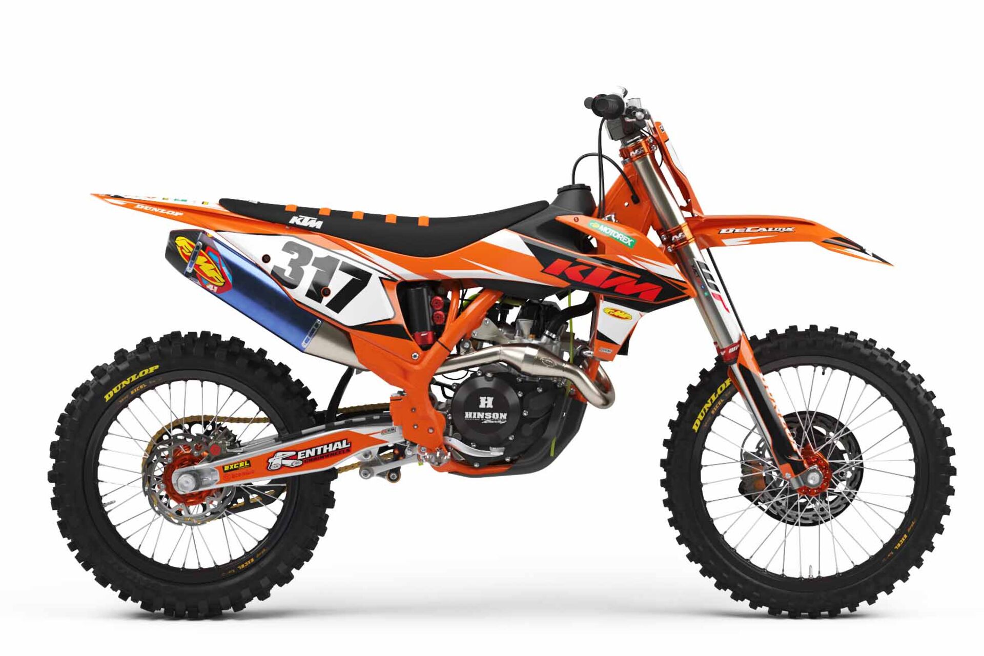 Number Plate Graphics Kit with Airbox KTM SXF450 2013 T-3 Series