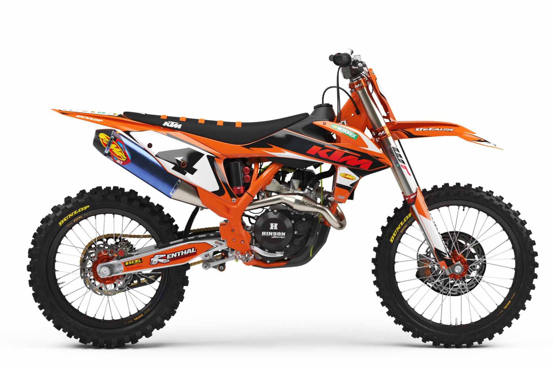 Number Plate Graphics Kit with Airbox KTM SXF450 2013 T-4 Series