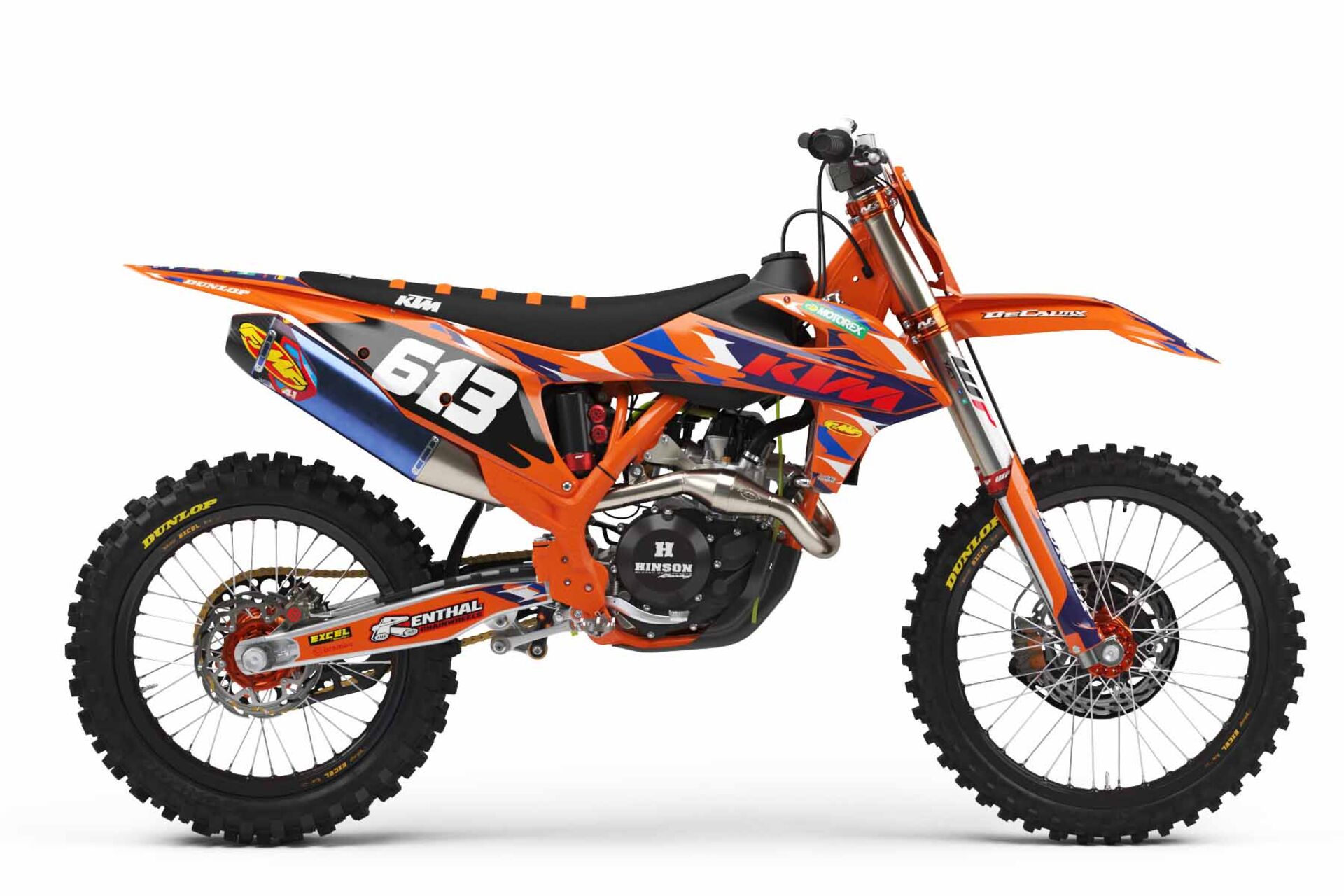 Number Plate Graphics Kit with Airbox KTM SXF450 2013 T-6 Series