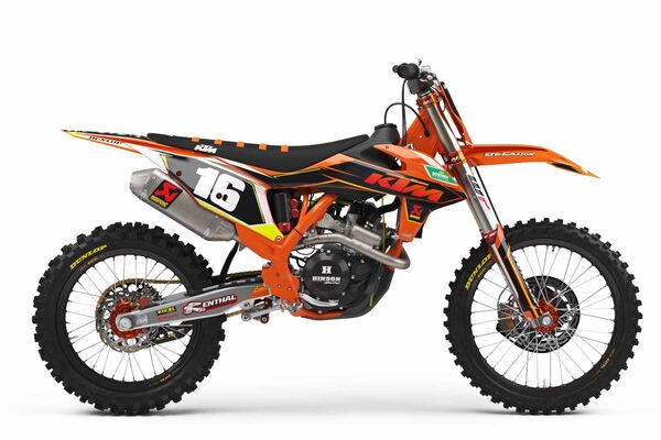 Number Plate Graphics Kit with Airbox KTM SXF450 2013 T-16 Series