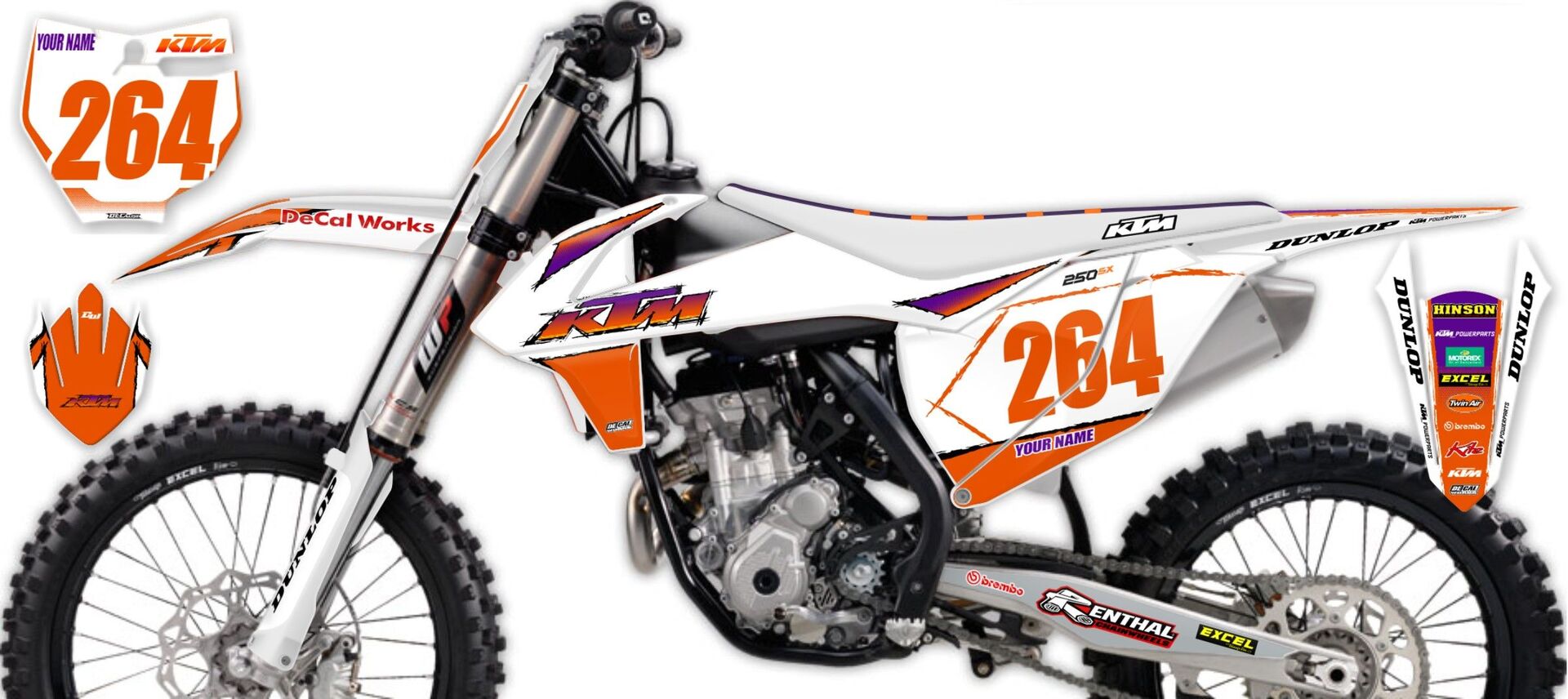 Ready Made Complete Graphics Kit KTM SXF450 2016 Sipes Retro
