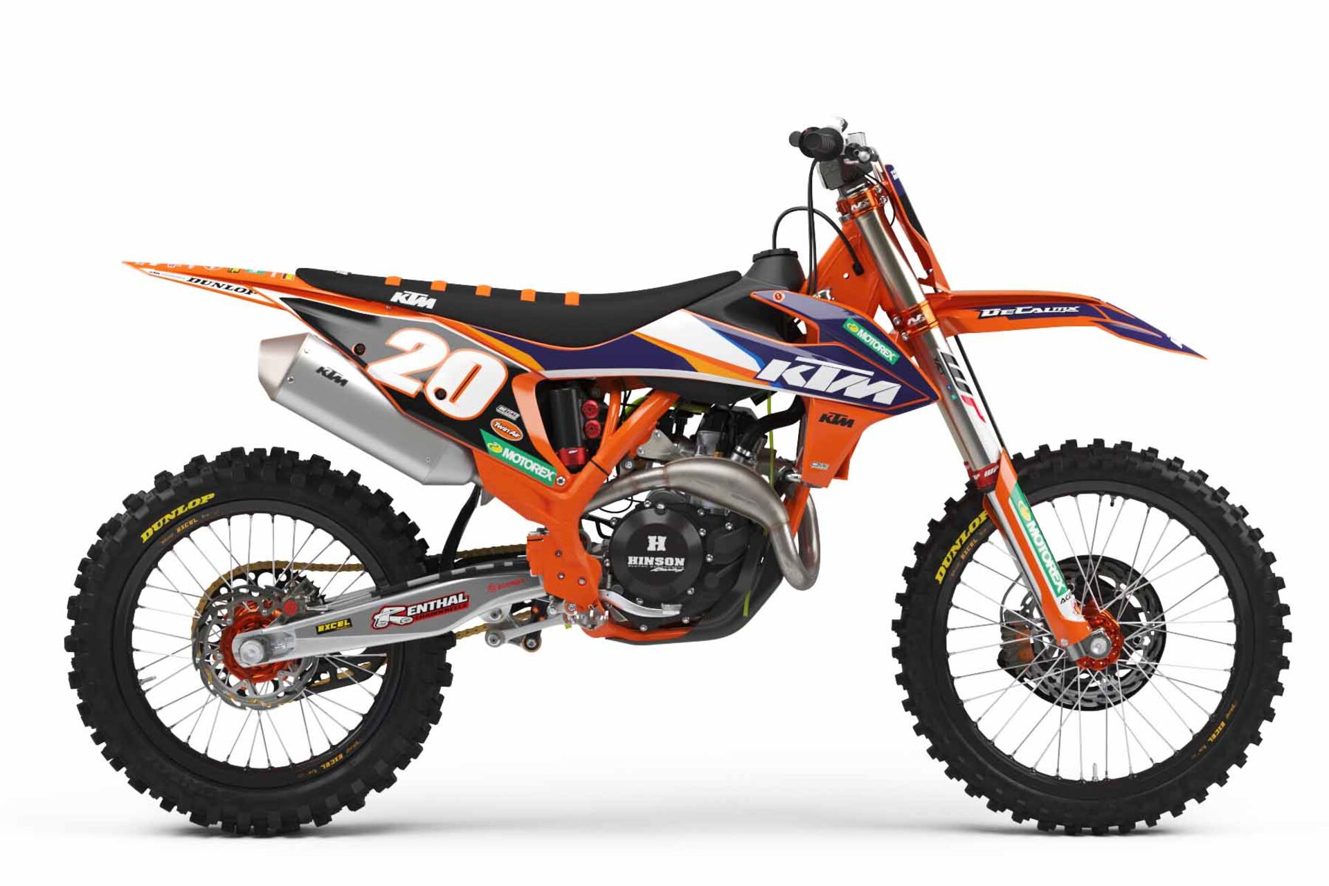 Number Plate Graphics Kit with Airbox KTM SXF450 2019 KTM Factory Series 20