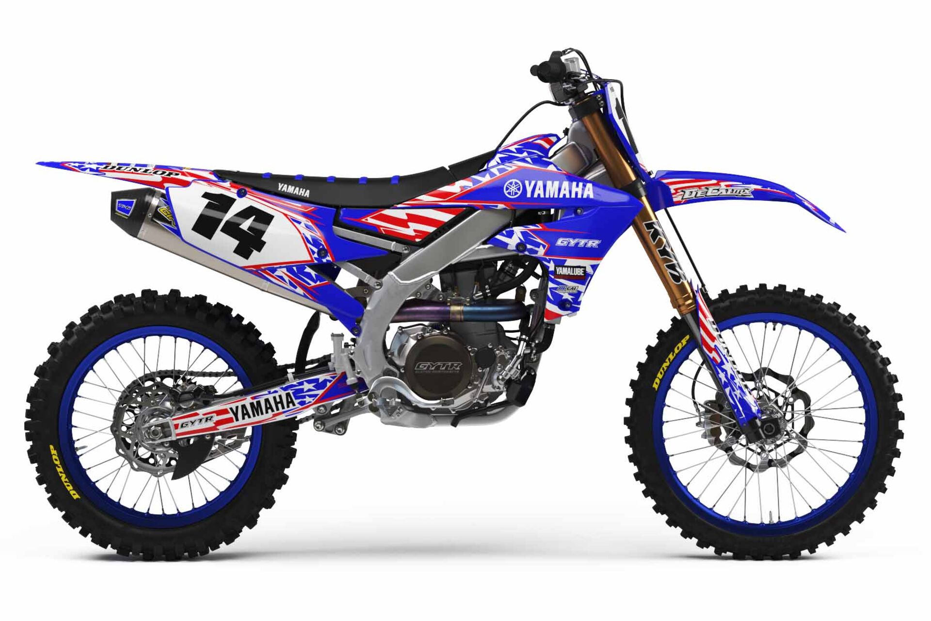 Ready Made Complete Graphics Kit Yamaha YZ250 (2 Stroke) 2002 Stars And Stripes Series