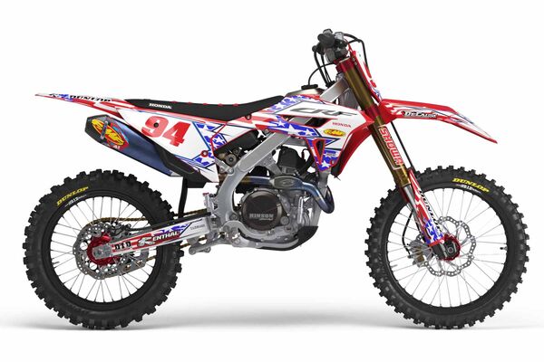 Ready Made Complete Graphics Kit Honda CR125 (2 Stroke) 2002 Stars And Stripes Series