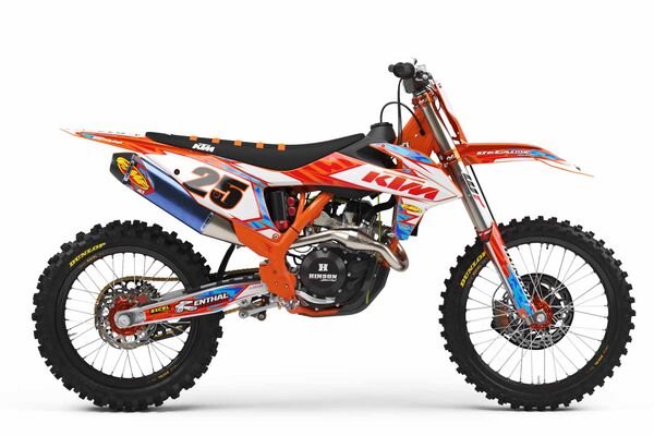 Number Plate Graphics Kit with Airbox KTM SXF450 2007 Stars and Stripes Series