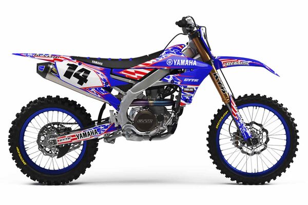 Ready Made Complete Graphics Kit Yamaha YZ85 (2 Stroke) 2002 Stars and Stripes Series