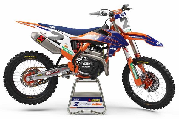 Number Plate Graphics Kit with Airbox KTM SXF450 2019 Factory Series 21