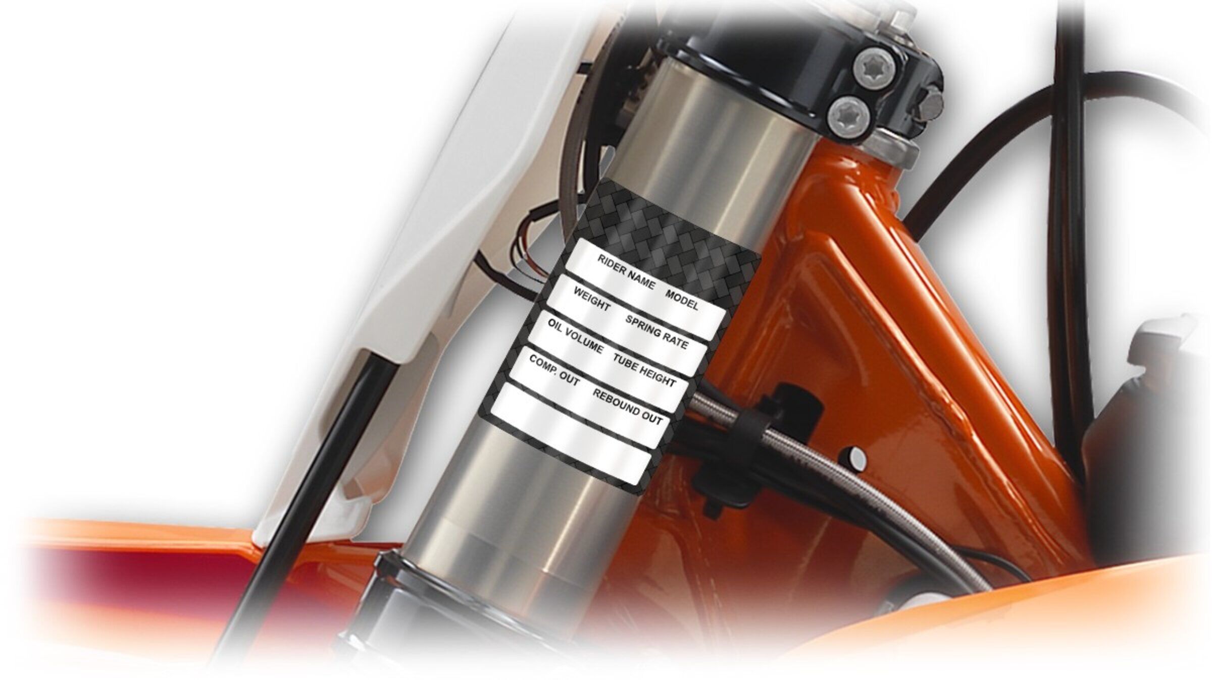 Carbon Fiber Suspension Setting Decals DeCal Works