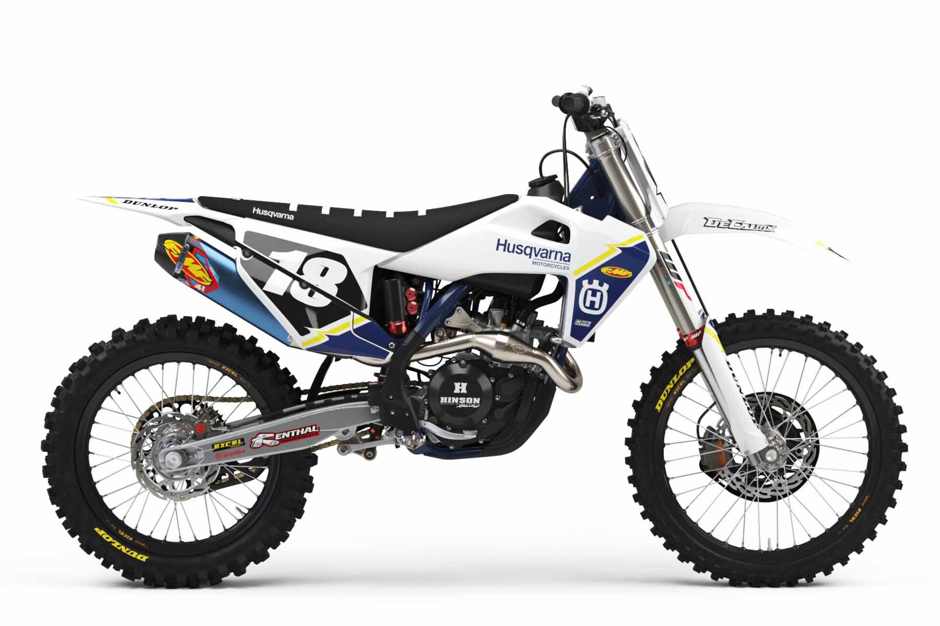 Number Plate Graphics Kit with Airbox 2019 Husqvarna FC450 T-18 Series