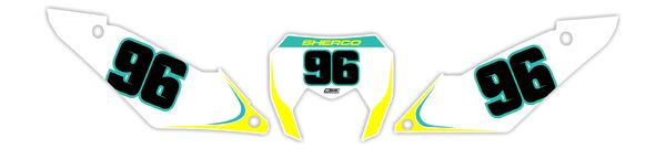 Number Plate Graphics Kit Sherco Super Series