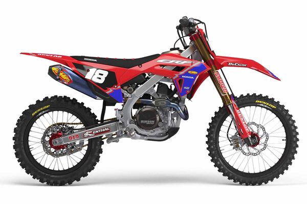 Ready Made Complete Graphics Kit 007 Honda CR250 (2 Stroke) [Polisport Restyled 22 CRF Style] T-18 Series