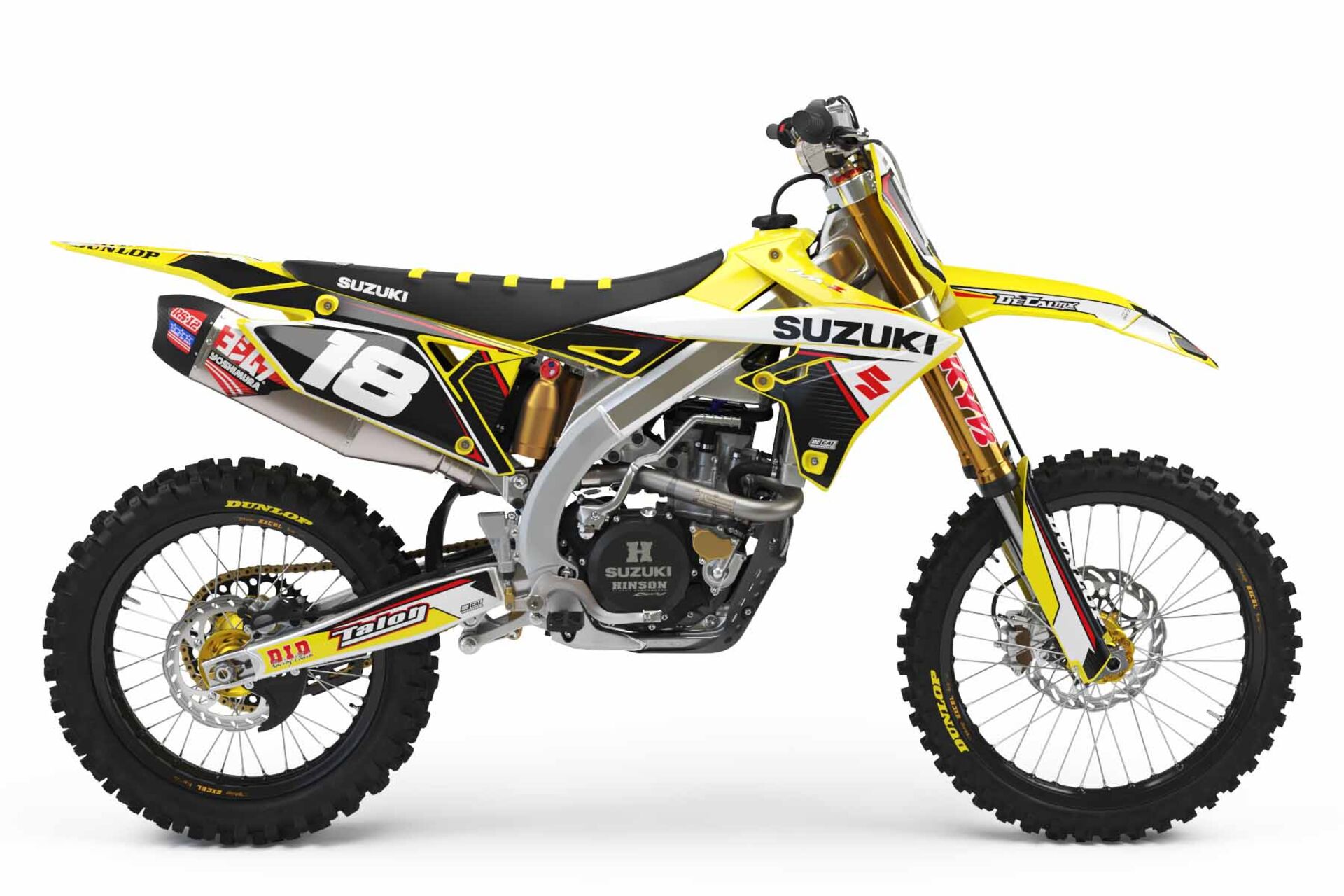 Number Plate Graphics Kit with Airbox Suzuki RMZ, RM Factory Series 18