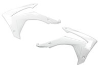 Polisport White Radiator Shroud Set for Honda: CRF250R (2014-2017), CRF450R (2013-2016)