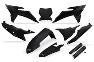 UFO Black w/Forks Plastic Kit for KTM: SX125 (2025-2026), SX150 (2025-2026), SX250 (2025-2026), SX300 (2025-2026), SXF250 (2025-2026), SXF350 (2025-2026), SXF450 (2025-2026), XC125 (2025), XC250 (2025-2026), XC300 (2025-2026), XCF250 (2025-2026), XCF350 (2025), XCF450 (2025-2026)