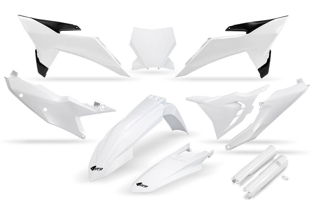 UFO White w/Forks Plastic Kit 25-26 KTM SXF, XC, XCF