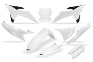 UFO White Vented with Forks Plastic Kit for KTM: SX125 (2025-2026), SX150 (2025-2026), SX250 (2025-2026), SX300 (2025-2026), SXF250 (2025-2026), SXF350 (2025-2026), SXF450 (2025-2026), XC125 (2025), XC250 (2025-2026), XC300 (2025-2026), XCF250 (2025-2026), XCF350 (2025), XCF450 (2025-2026)